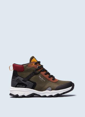 Детские высокие кроссовки Pepe Jeans London PEAK TRAIL JUNIOR PBS50095, хаки Детские высокие кроссовки Pepe Jeans London PEAK TRAIL JUNIOR PBS50095, хаки