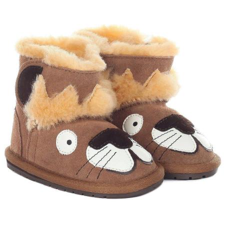 Детские ботинки из овчины (угги) EMU Australia Leo Lion Walker B11433, коричневые Детские ботинки из овчины (угги) EMU Australia Leo Lion Walker B11433, коричневые