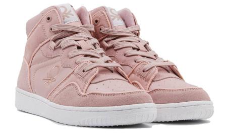 Женские высокие кеды United Colors of Benetton ROD BTW227604, розовые