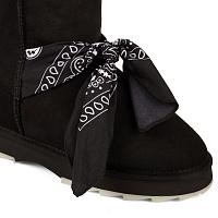 Sheepskin Fashion Sharky Mini Bandana W13199 - Женские полусапоги из овчины (угги) EMU Australia, черные Sheepskin Fashion Sharky Mini Bandana W13199 - Женские полусапоги из овчины (угги) EMU Australia, черные