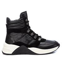 LEATHER COMBINED LADIES ANKLE BOOTS 160293 - Женские высокие ботинки CARMELA, черные