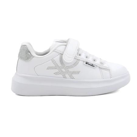 Детские кеды United Colors of Benetton TOFFEE GLIT BTK314607, белые