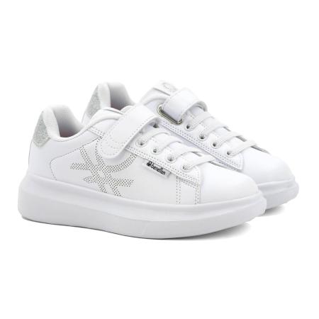 Детские кеды United Colors of Benetton TOFFEE GLIT BTK314607, белые