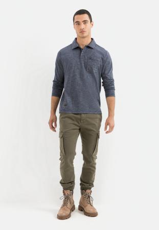 Мужское поло Camel Active Polo Long Sleeve 409860-8P51, синее