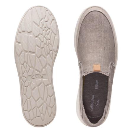 Мужские слипоны Clarks Cantal Step 26159802, серые Мужские слипоны Clarks Cantal Step 26159802, серые