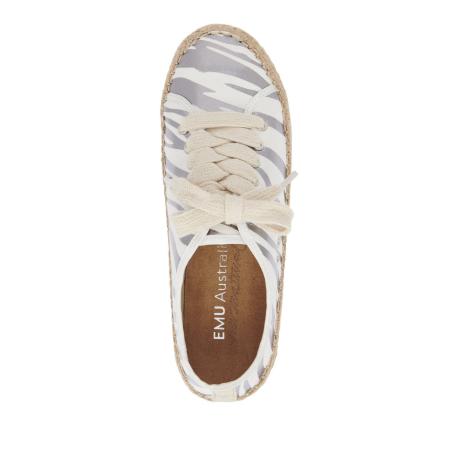 Детские кеды EMU Australia Agonis Zebra Teens T12573, белые