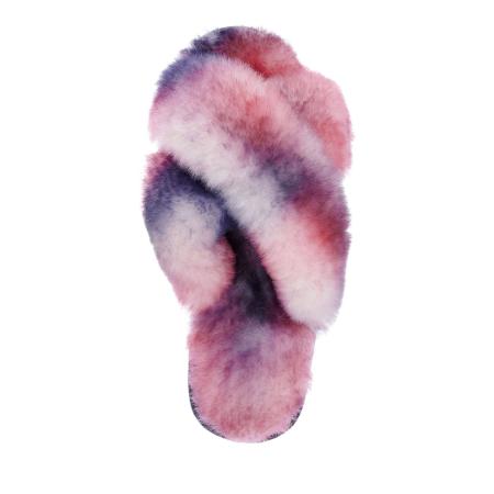 Детские тапочки EMU Australia Mayberry Tie Dye Teens T12630, фиолетовые
