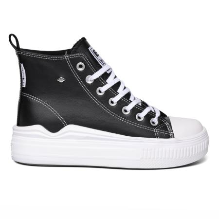 Женские высокие кеды British Knights KAYA FLOW MID B51-3735-01, черные