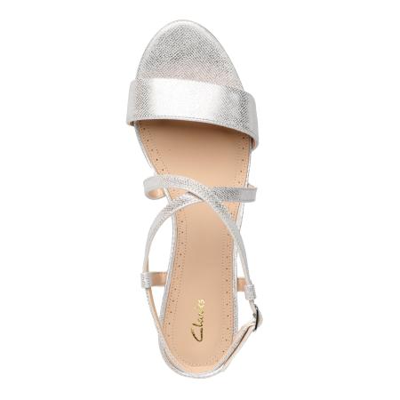 Женские босоножки Clarks Clarks Amali Buckle 26170952, серебряные