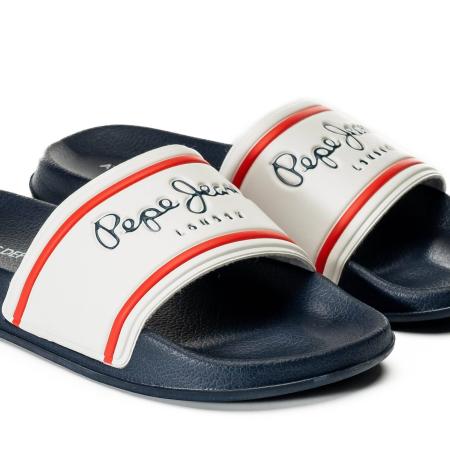 Мужские сланцы Pepe Jeans London SLIDER CLASSIC PMS70070, белые