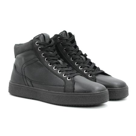 Мужские высокие кеды Bullboxer 070X58383A 070X58383ABLCK, черные