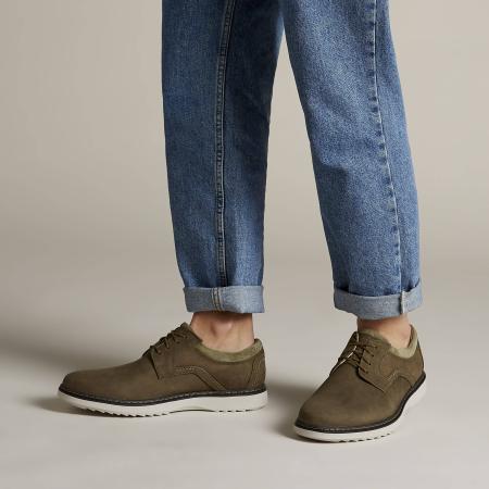 Мужские дерби Clarks Un Geo Lace 26141149, оливковые
