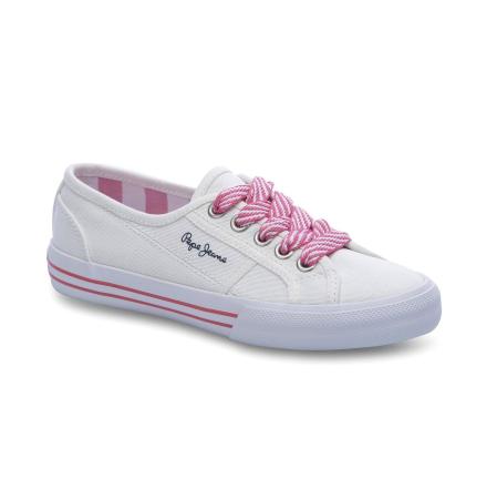 Детские кеды Pepe Jeans London BAKER BASIC GIRLS PGS30335, белые Детские кеды Pepe Jeans London BAKER BASIC GIRLS PGS30335, белые