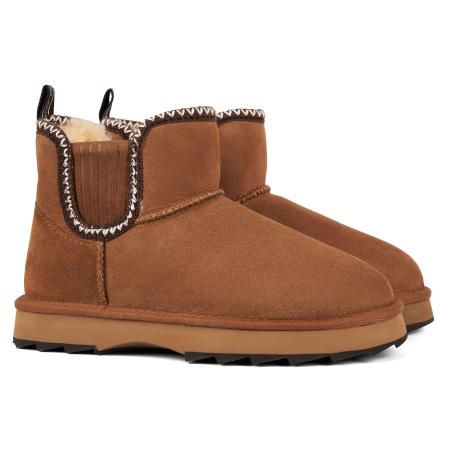 Женские полусапоги из овчины (угги) EMU Australia Sheepskin Fashion Higgie W13198, коричневые