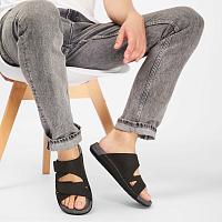 ABERDEEN 2 STRAPS MAN F321471004 - Мужские пантолеты SCHOLL, черные ABERDEEN 2 STRAPS MAN F321471004 - Мужские пантолеты SCHOLL, черные