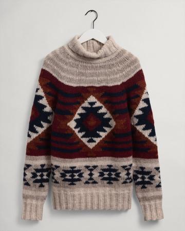 ALPACA GEOMETRIC FUNNEL NECK 8060020