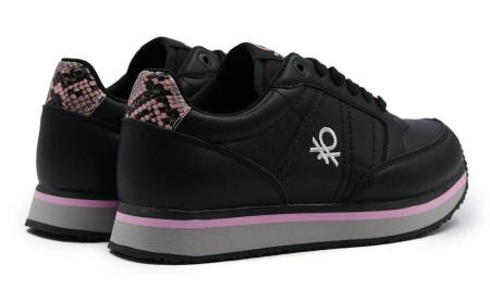 Женские кроссовки United Colors of Benetton Eva Jogging BTW123102, черные Женские кроссовки United Colors of Benetton Eva Jogging BTW123102, черные