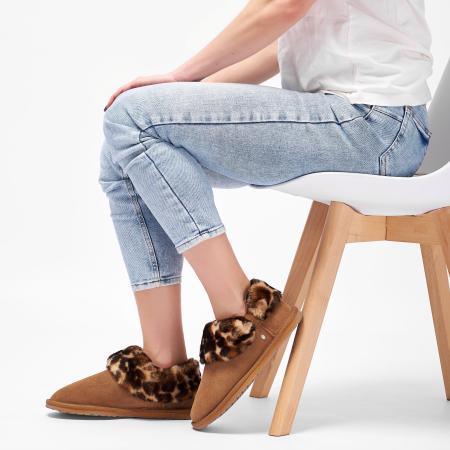 Женские полусапоги из овчины (угги) EMU Australia Slipper Baia Bow W13210, коричневые