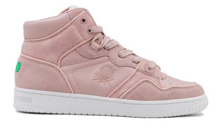 Женские высокие кеды United Colors of Benetton ROD BTW227604, розовые