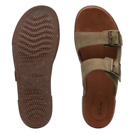 Мужские сланцы Clarks Vine Cedar 26139800, оливковые