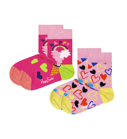 2-pack Kids Happy Love Socks KHAL02