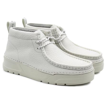 Женские высокие кеды Clarks OriginWallabee 26157268, белые