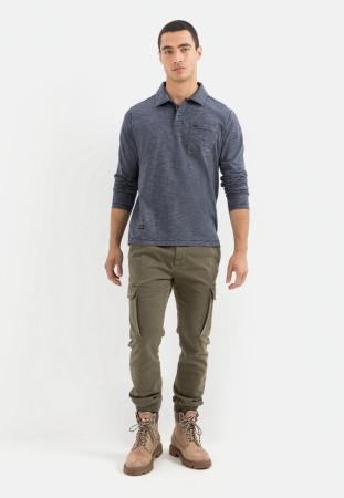 Мужское поло Camel Active Polo Long Sleeve 409860-8P51, синее