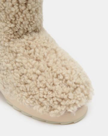 Женские полусапоги из овчины (угги) EMU Australia Sheepskin Fashion Sharky Lo Teddy W13200, белые