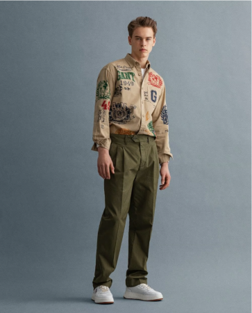 STRAIGHT PLEATED CHINOS 1500201