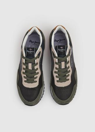 Мужские кроссовки Pepe Jeans London LONDON ONE COVER M PMS30872, хаки