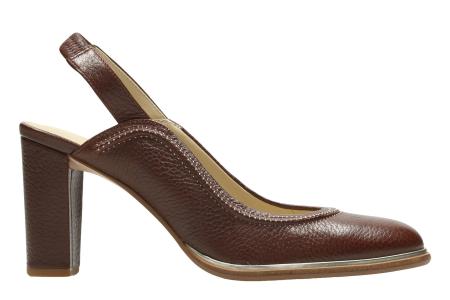 Женские туфли с закрытым мыском/открытой пяткой Clarks Ellis Ivy 26132003, коричневые