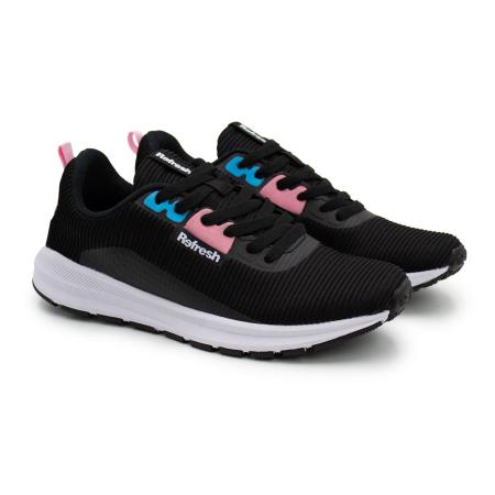 Женские кроссовки REFRESH TEXTILE LADIES SHOES 79085, черные Женские кроссовки REFRESH TEXTILE LADIES SHOES 79085, черные