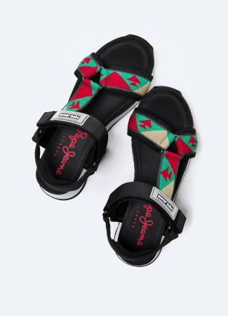 Женские сандалии Pepe Jeans London FUJI ETHNIC PLS90504, черные