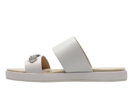 Женские сандалии Clarks Botanic Lily 26131962, белые Женские сандалии Clarks Botanic Lily 26131962, белые