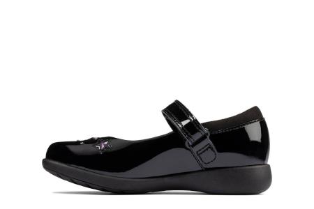 Детские туфли на ремешке Clarks Etch Bright T 26151133, черные