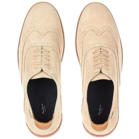 Мужские дерби брогированные Pepe Jeans London DAVE PMS10275, бежевые