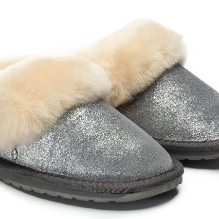 Женские тапочки EMU Australia Jolie Metallic W11485, серые