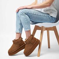 Stingers Stinger Micro Flatform W13082 - Женские угги EMU Australia, бежевый Stingers Stinger Micro Flatform W13082 - Женские угги EMU Australia, бежевый