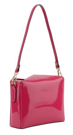 Женская сумка кросс-боди Maison Pourchet Cassetta Vernis 86001, фуксия