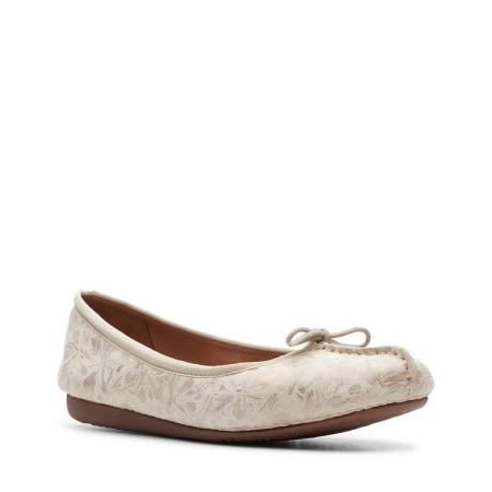 Женские балетки Clarks Freckle Ice 26147555, белые Женские балетки Clarks Freckle Ice 26147555, белые