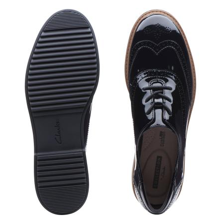 Женские оксфорды брогированные Clarks Raisie Hilde 26136343, черные Женские оксфорды брогированные Clarks Raisie Hilde 26136343, черные