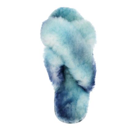 Детские тапочки EMU Australia Mayberry Tie Dye Teens T12630, голубые