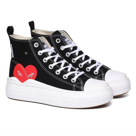 Женские высокие кеды British Knights KAYA FLOW MID B52-3727-01, черные