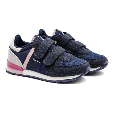 Детские кроссовки Pepe Jeans London SYDNEY COMBI GIRL KIDS AW21 PGS30516, синие