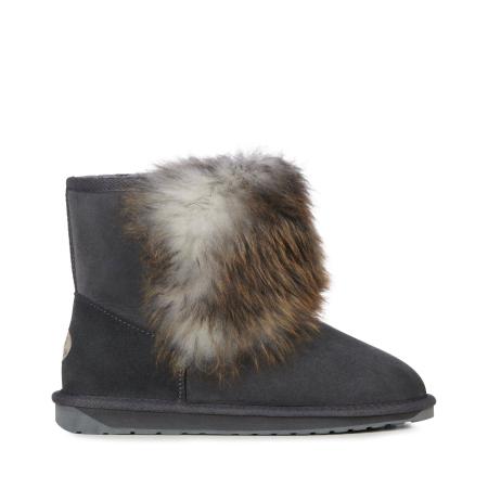 Женские полусапоги из овчины (угги) EMU Australia Stinger Mini Lava W12308, серые Женские полусапоги из овчины (угги) EMU Australia Stinger Mini Lava W12308, серые