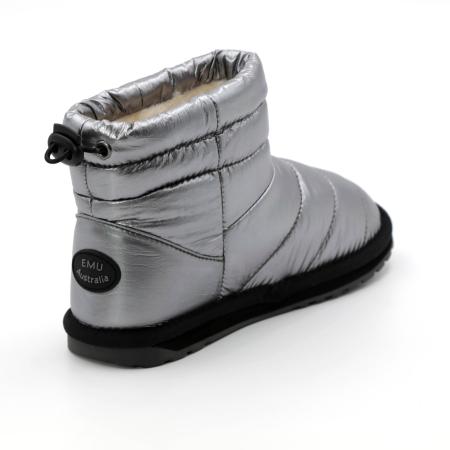 Детские угги EMU Australia Briggs Metallic K12955, серебряные Детские угги EMU Australia Briggs Metallic K12955, серебряные