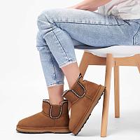 Sheepskin Fashion Higgie W13198 - Женские полусапоги из овчины (угги) EMU Australia, коричневые Sheepskin Fashion Higgie W13198 - Женские полусапоги из овчины (угги) EMU Australia, коричневые