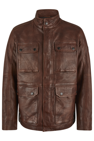 Мужская куртка Camel Active Leather Blouson 431140-8L17, коньячная
