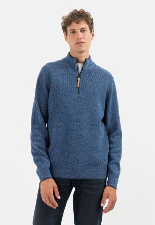 Мужской свитер Camel Active Knit 1/1 Troyer 409585-8K06, синий