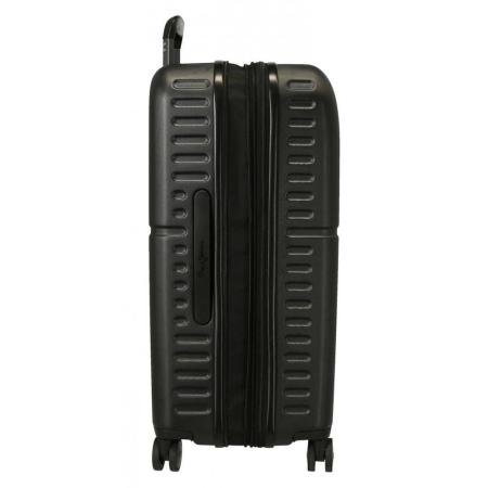Троллей-кейс Pepe Jeans Bags ABS LUGGAGE SET 2/ 55-70CM.4W.PJL HIGHLIGHT 76895, черный Троллей-кейс Pepe Jeans Bags ABS LUGGAGE SET 2/ 55-70CM.4W.PJL HIGHLIGHT 76895, черный